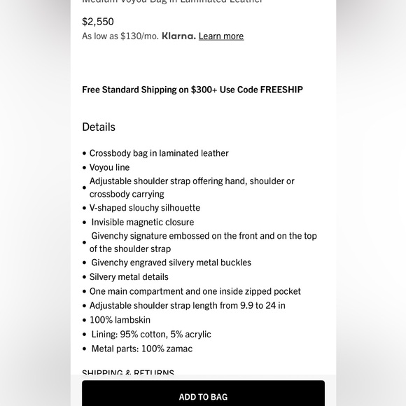 NWT Givenchy Voyou Medium Hobo - Picture 15 of 16